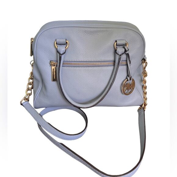 Michael Kors Knox Leather Large Satchel blue - Picture 1 of 7